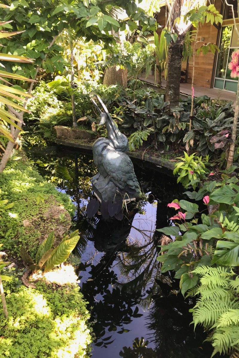 Bellas esculturas en el Jardín Botánico de Naples Florida